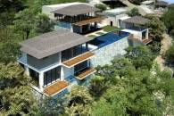 Terrain et villa avec vue sur la mer